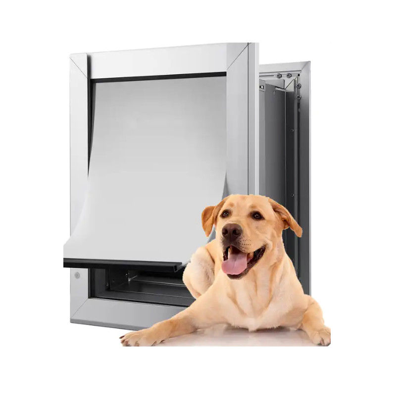 ISO9001 PET Porte sécurisée en aluminium PET Fermeture à quatre voies Fermeture à clé magnétique Porte de chien