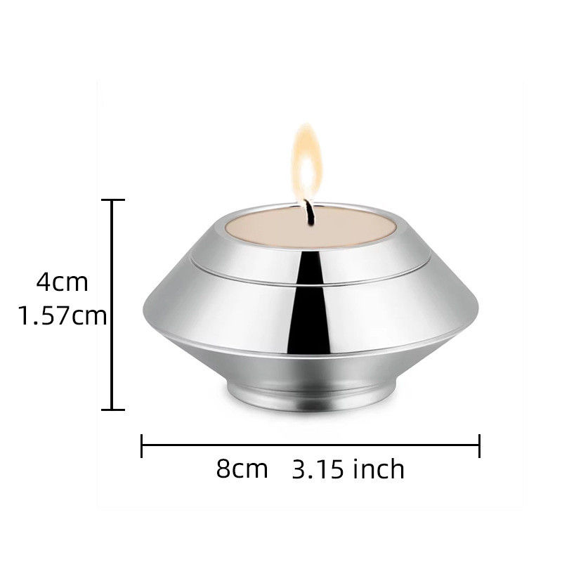 Partie d'usinage à commande numérique d'aluminium personnalisée Cremation Urne commémorative Souvenir porte-bougie Cendre Médaillon Logo gratuit Gravure