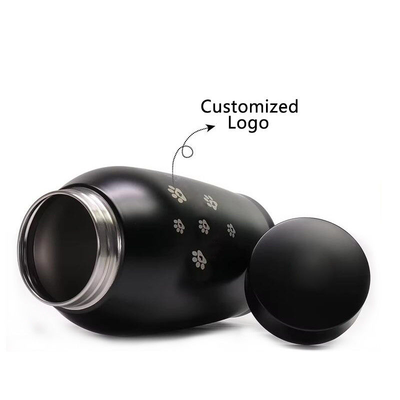 Partie d'usinage CNC en aluminium personnalisée Jar commémoratif Chien chat fournitures funéraires Urne pour animaux de compagnie en acier inoxydable scellée