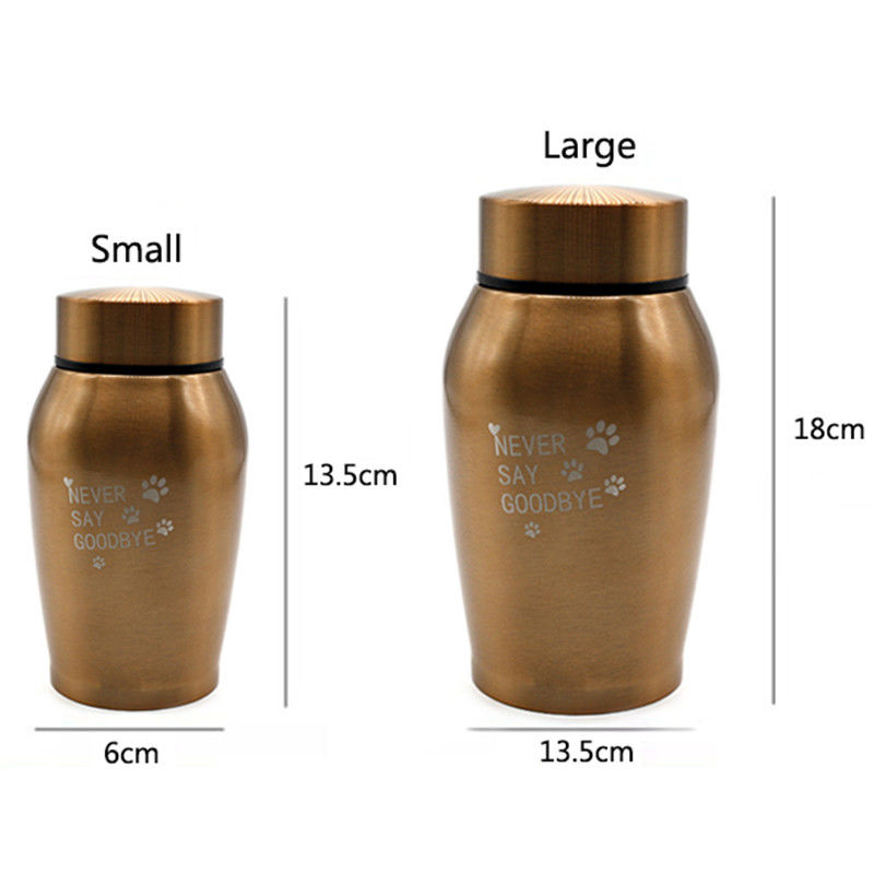 Partie d'usinage CNC en aluminium personnalisée Jar commémoratif Chien chat fournitures funéraires Urne pour animaux de compagnie en acier inoxydable scellée