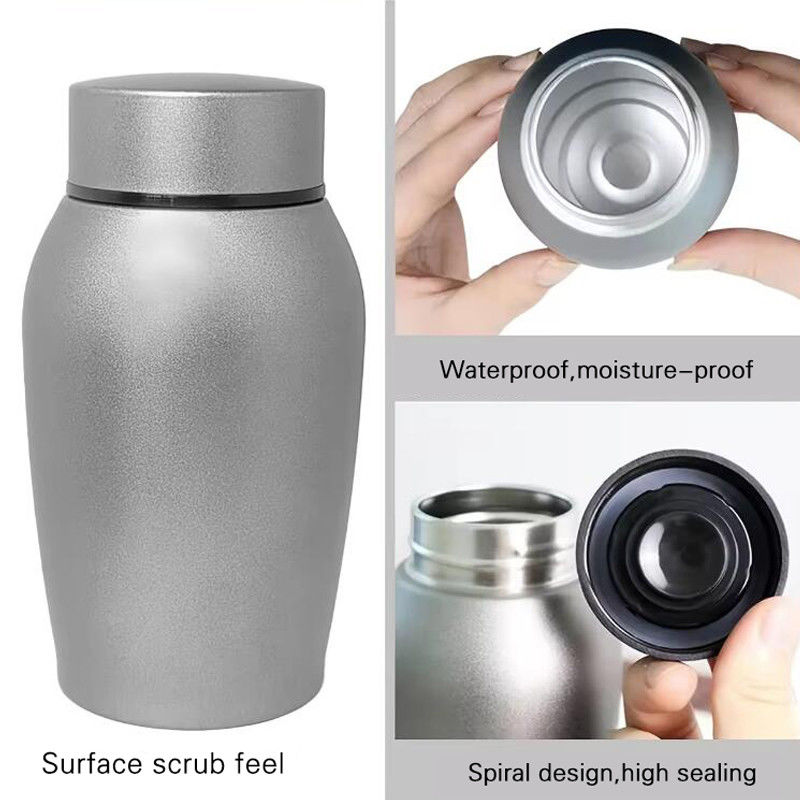 Partie d'usinage CNC en aluminium personnalisée Jar commémoratif Chien chat fournitures funéraires Urne pour animaux de compagnie en acier inoxydable scellée